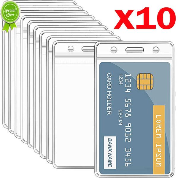 Nouveau 10 pièces étanche Transparent porte-carte en plastique étui de protection affaires Bus banque carte de crédit protecteur carte d'identité porte-Badge