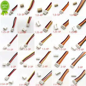 New 10Sets SH1.0 JST1.25 ZH1.5 PH2.0 XH2.54 Connector Female+Male 2/3/4/5/6/7/8/9/10P Plug With Cable 10/20/30cm