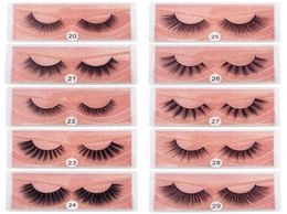 Nouveau 10styles 3D vison cils naturel faux cils doux maquillage cils Extension maquillage faux cils 3D Series8958790