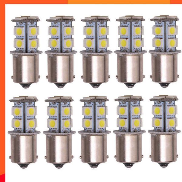 Nuevo 10X 1156 BA15S 1157 BA15D BAY15D P21W 13Led Car Spot Led Luz de placa de matrícula Señal de giro trasera Auto Freno Bombilla de marcha atrás Lámpara de maletero