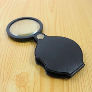 Nouveau 10X Microscope Pliable PU Matériel Lecture Mini Loupes Portable Bijoux Loupe Loupe Lentille Loupe De Poche