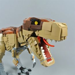 NIEUWE 11338 Jurassic Movie Serie Jurassic Park T Rex Rampage 3156Pcs Bricks Model Building Kits Blokken Compatibel Technic 75936196S