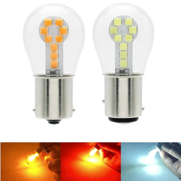 Nouveau 1156 BA15S P21W Led 1157 BAY15D P21/5W Led Ampoules Ampoule R5W R10W 18SMD 800LM Voiture Antibrouillard DRL Clignotant Lampe 12V Blanc