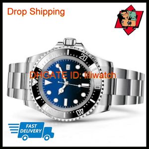 Nieuwe 116660 44 MM Wijzerplaat Keramische Bezel Zwart Horloge Verstelbare Band Automatisch Uurwerk Sporthorloge Sea Dweller Rood Groen Blauw Horloge C315Q