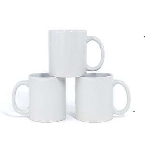Nouvelles tasses à café de sublimation de 11 oz en céramique blanche blanche lueur dans le noir poignée de bouteille d'eau lumineuse potable bricolage transfert thermique SEA WAY EWF