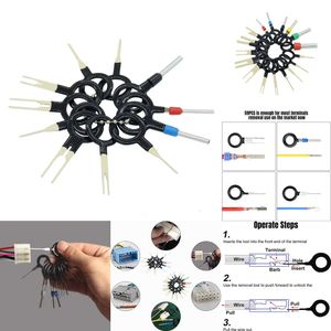 NIEUW 11PCS 18PCS STUNT TERMOCHTERWIJS SET SET TEE CAR Draad Elektrische krimp connector Pin Puller Kit Accessoires Geschikt