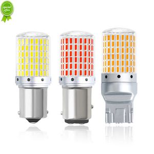 Nieuwe 12-24V autolichten Signaallamp 1156 PY21W BAU 15S BA 15S 1157 P21/BAY15D T20 7440/W21W 144SMD LED-lampen CANBUS CAR Turn Light