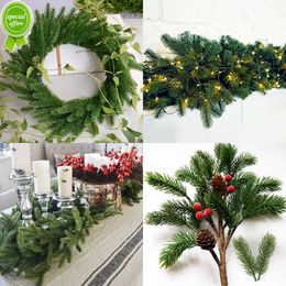 Nieuwe 12 pc's kerstbeen naaldtakken nep plant kerstboom ornament Home Diy Garland cadeaubon bruiloft bloemendecoratie