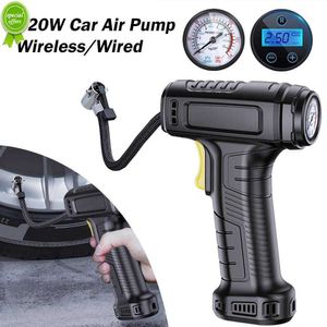 Nouveau 120w voiture pompe à air sans fil/filaire pneu pompe gonflable Portable voiture compresseur d'air électrique voiture pneu gonfleur pour voiture vélo