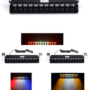 Nieuwe 12led stroboscoop knipperlichtlampen lamp12V politie -led flasher noodwaarschuwingslicht rood/blauw/barnsteen/geel/wit voor auto