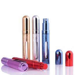 Flacon en verre rechargeable de voyage de luxe de 12ml, Mini flacon de parfum en métal et aluminium, atomiseur bri