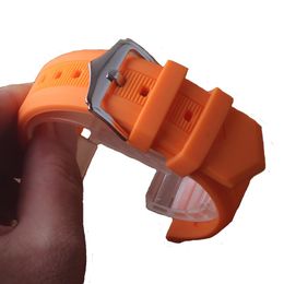 Nouveau 12mm 14mm 16mm18mm 19mm 20mm 22mm 24mm bracelets de montre en caoutchouc de silicone orange sport montre intelligente bande bracelet montre accessoires brace2483