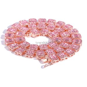 Nieuwe 13 MM Moissanite Tennis Chain Armband Iced Out Zinklegering Cubaanse Ketting voor Heren Vrouwen Hip Hop Sieraden