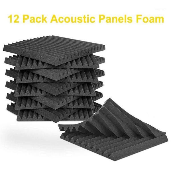 Nuevo 12pcs Panel de espuma acústica Males de registro de pared Studio 12QuTX12QuTX1Quot Blackblue para recital HA7341381 de estudio HA7341381