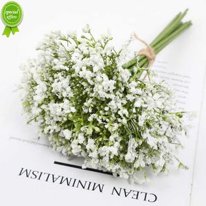 New 12pcs/bundle Artificial Gypsophila Flowers White Baby Breath Flower Wedding Bride DIY Floral Bouquets Home Vase Decoration 32cm