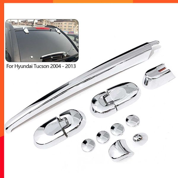 Nouveau 12 pièces voiture lunette arrière essuie-glace buse couvre garniture ABS Chrome Auto décoratif couvre accessoires de voiture pour Hyundai Tucson 2004-2013