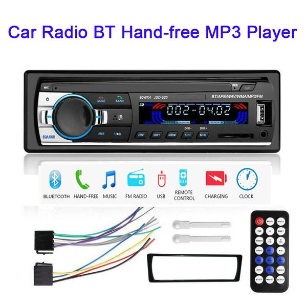 Radio estéreo para coche de 24V manos libres Bluetooth FM entrada auxiliar SD USB en el tablero Autoradio 1 din reproductor Multimedia MP3 para coche