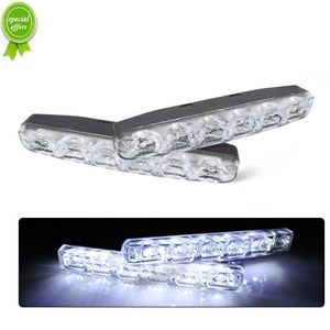 Nouveau 12V 1 paire voiture Auto feux diurnes lumière du jour voiture style lampe DRL 6 LED étanche lumières antibrouillard 6000K voiture-style ampoules