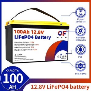 Pack de batteries LiFePO4 12V 24V, 100ah, 200ah, cellules de qualité A, Lithium fer Phosphate, BMS intégré pour moteur de bateau, voiturette de Golf solaire, camping-car