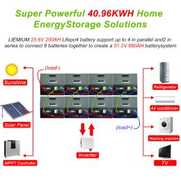 Nouveau 12V 24V 48V 100AH 120AH 200AH 300AH 400AH LIFEPO4 BATTERIE BATTÉE BMS RECHARAGE INTÉRIEUR POUR L'ONDERTER SOLAR RV NO