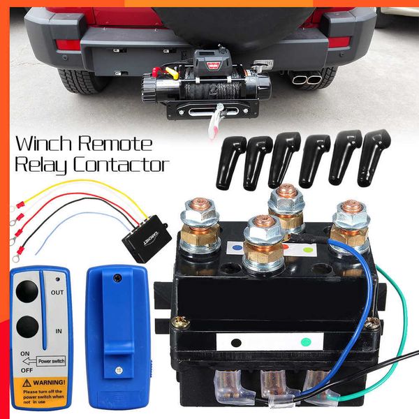 Nuevo 12V 250/400A Cabrestante Contactor remoto Cabrestante Control Solenoide Relé Doble Inalámbrico Recuperación remota Coche Motocicleta Accesorios