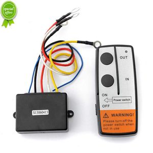 Novo guincho universal sem fio para carro de 12V de 50 pés, controle remoto elétrico com transmissor manual, aparelho duplo para caminhão ATV, veículo de caminhão