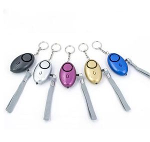 NIEUW 130DB Ei Vorm Zelfverdediging Alarm Girl Veiligheid Beveiliging Beveiliging Persoonlijke veiligheid Schreeuw luid Keychain Alarm C0621G02