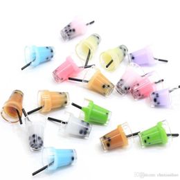 Nieuwe 1326mm Bubble Tea Charms HiBall Melk Boba Dranken Sleutelhanger Sieraden Supply Zomerdrank Hangers Oorbel Vinden DIY3003704