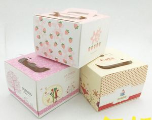 Nieuw 135x135x102cm Kraft Paper Food Box Cake Box Biscuit Boxes 100pcSlot Pink Strawberry White Day Chocolate Boxes8285900