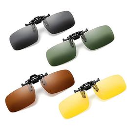 Nouveau 13 cm voiture Vision nocturne pilote lunettes moto voiture polarisé Clip sur lunettes de soleil lentille éblouissement extérieur lunettes lunettes de soleil