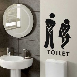 Nouveau 13x18 cm Amovible DIY Art Maison Salle De Bains Autocollant Salle De Bains Stickers Muraux Toilettes Autocollants Maison et Lieux Publics Noir Décoration