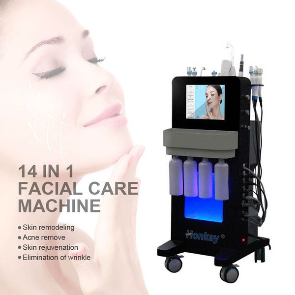 Nouveau 14 en 1 Microdermabrasion Aqua Peeling Hydro Oxygène Facial Diamond Dermabrasion Machine H2o2 Hydra Dermabrasion Facial Machine