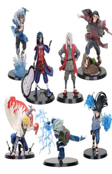 Nouveau 14cm Shippuden Kakashi Namikaze Minato Jiraiya Hinata Senju Hashirama Tobirama Naruto PVC Action figure Toy C190415013897222