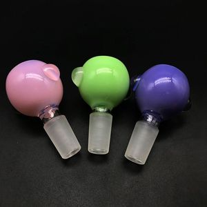 Nouveau 14mm 18mm Mâle Bol En Verre Coloré Avec Bulle Chromatique Épais Verre Bong Bol Pièce Pour Heady Verre Dab Rig Tabac Fumer Accessoires