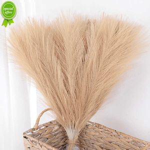 New 15/30Pcs Artificial Pampas Grass Bouquet Home Living Room Wedding Party Decoration Fake Plant 43cm Dried Flower Reed DIY Vase