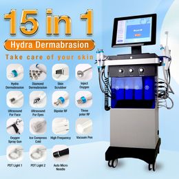 Nouveau 15 en 1 Hydro Dermabrasion Face Nettoyage en profondeur Hydra Machine faciale Eau Aqua Facial Hydra Dermabrasion Système