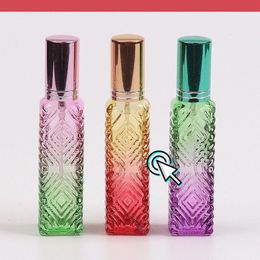 nueva botella de perfume de vidrio cuadrado de 15 ml Mini Fragancia Cosmética Embalaje Cosmética Botella de spray Vials de vidrio recargable para vidrio cuadrado