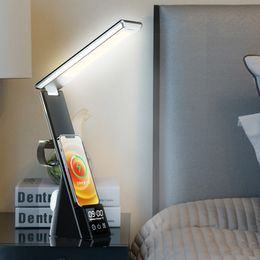 Nieuwe Opladers voor mobiele telefoons 3 in 1 Snelle draadloze oplader LED-licht Bedlampje Wekker Bureaulamp Draadloos laadstation Headset Opladen Dropshiping