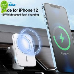 NIEUW 15W Magnetische draadloze laders MacSafe auto Air Vent Stand Telefoonhouder 360 Rotatie Mini snellaadbeugels voor iPhone 12