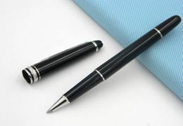 NOUVEAU 163 Silver Black Writing Supplies Gift Resin Plastic Quality Numéro de série Rollerball Pen5230101