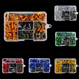 NOUVEAU 177PCS Vis de pare-brise Boulons de carénage Kit CNC Vis CNC ACCESSOIRES DE MODIFICATION DE MOTOROCLE DE MOTOB pour Honda Yamaha