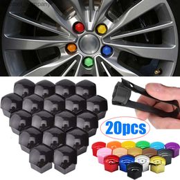 Nuevo 17mm/19mm/21mm 20 piezas tapas para tuercas de rueda de coche cubiertas de protección tapas de tornillo de cubo para automóvil cubierta negra para perno de neumático de coche tapa de tuerca decoración de neumáticos