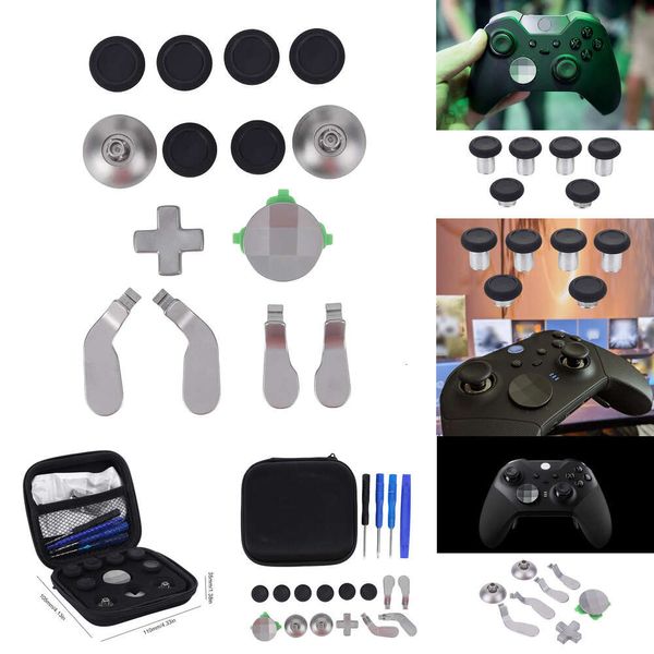 Kit de boutons de remplacement 18 en 1, 6 bâtons analogiques métalliques différents, pièces de rechange, 2 D-Pads pour accessoire de contrôleur Xbox One Elite, nouveau