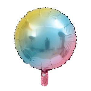 Nieuwe 18-inch gradiënt hartvormige vijf puntige sterfolie ballon regenboog aluminium ballon verjaardagsfeestje decoraties globo de lamina de estrella de cinco puntas