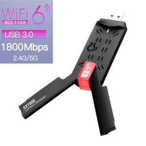 NIEUWE 1800Mbps WiFi 6 USB 3.0 Adapter 802.11AX 2.4G/5GHz Draadloze Ontvanger WiFi6 USB Dongle RTL8832AU Ondersteuning MU-MIMO Win 7 10 11 Voor PC