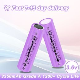  Nuevo 18650 3400mAh Batería recargable de iones de litio Grado A 1200+ Ciclo Vida de ciclo para la antorcha Power Bank Bicicleta No