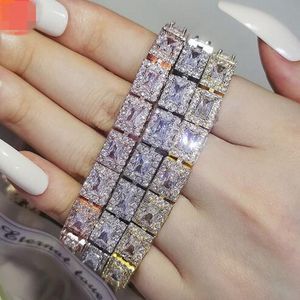 Nieuwe 18 cm luxe prinses zilveren kleur bij handarmband voor vrouwen jubileum cadeau sieraden