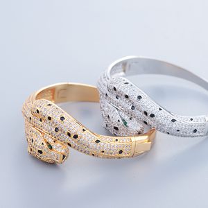 nieuwe 18K gouden Luipaard zilveren bangle armbanden voor vrouwen set ring mannen luxe tennis Mode unisex sieraden ontwerper Vrouwen jewlery party gift Accessoires Bruiloft