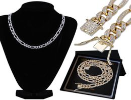 Nouveau collier de chaîne en cuivre pour hommes plaqué or 18 carats avec zircone cubique 10 mm diamant argent or Hip Hop Punk Rock bijoux cadeaux pour garçons 4427638