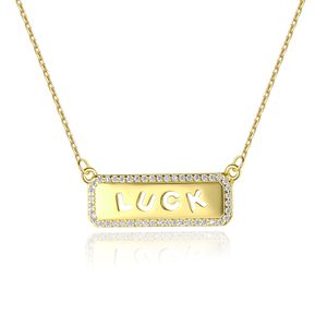 LUCK Ketting S925 Zilver Micro Set Zirkonia Hanger Ketting Koreaans Modieus Dames Kraagketting Bruiloft Sieraden Valentijnsdag Moederdag Verjaardagscadeau SPC